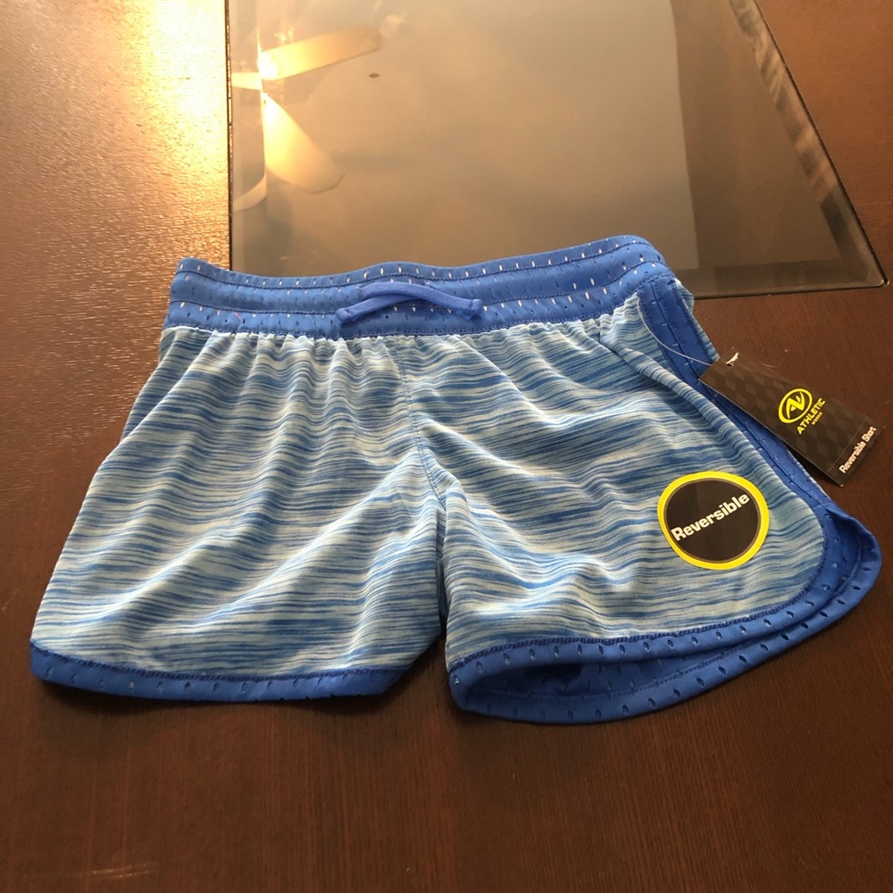 Girls’ Reversible Running Shorts Sz XS 4-5 NWT
